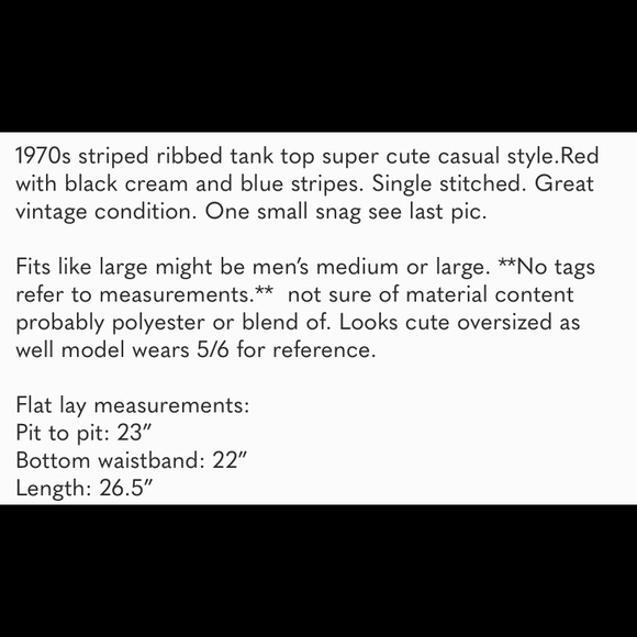 1970s striped ribbed tank top - Picture 8 of 9